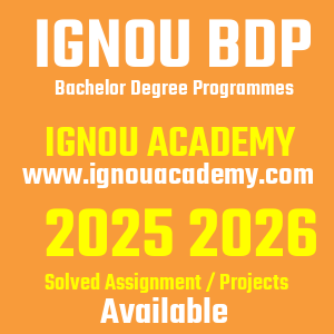 IGNOU BDP SOLVED ASSIGNMENT 2025 2026